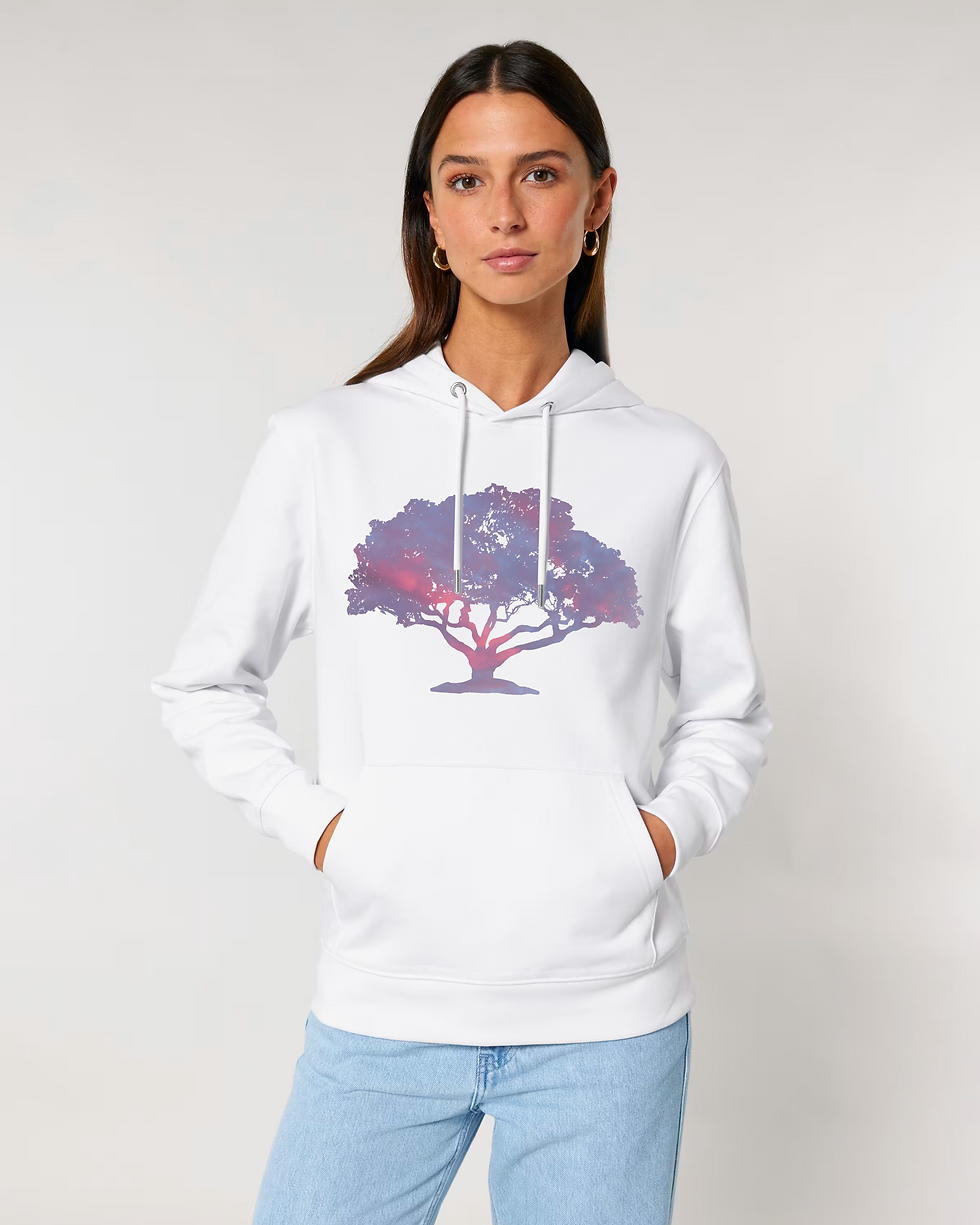 Thumbnail: premium quality organic cotton adult hoodie with tree graphic by Nat-Ts