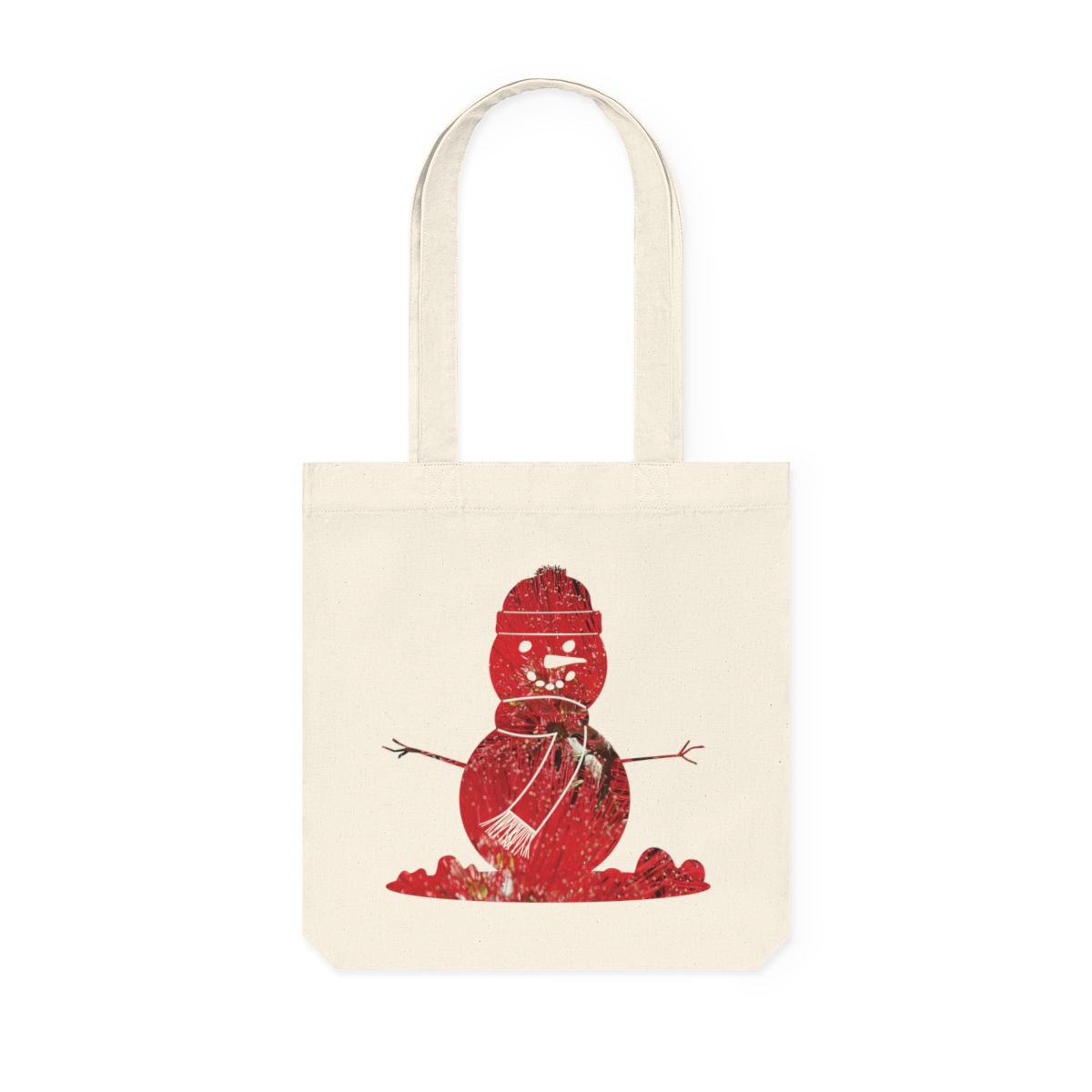 eco friendly tote bag with snowpal winter design by Nat-Ts
