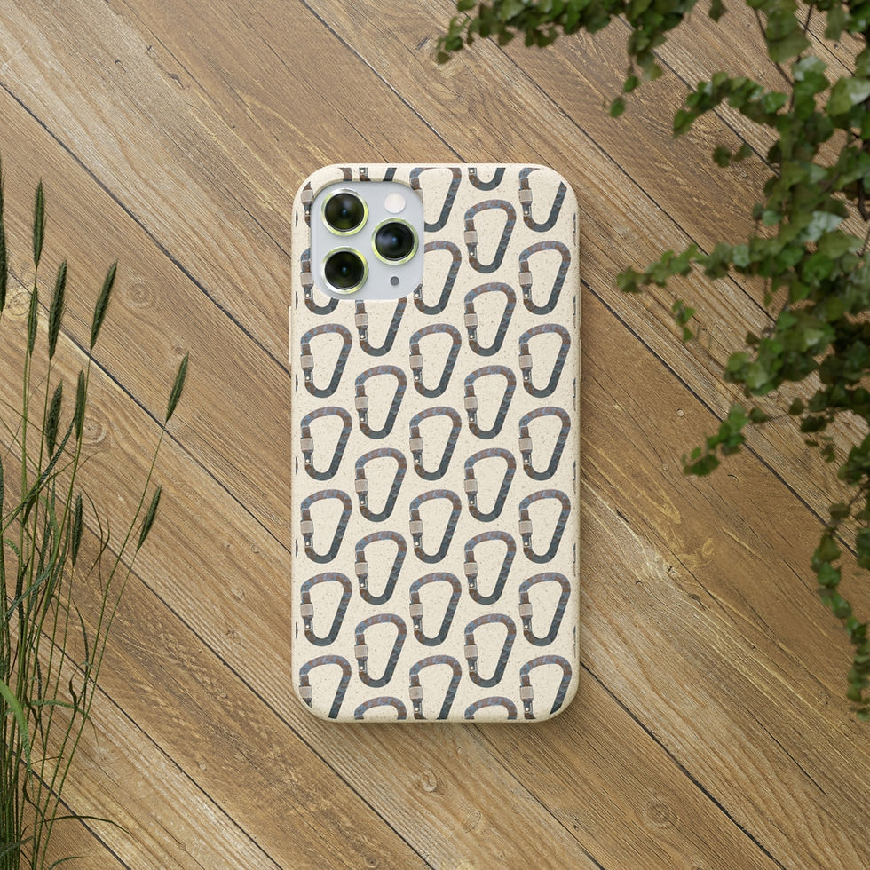 biodegradable plastic-free phone case with karabiner design by Nat-Ts
