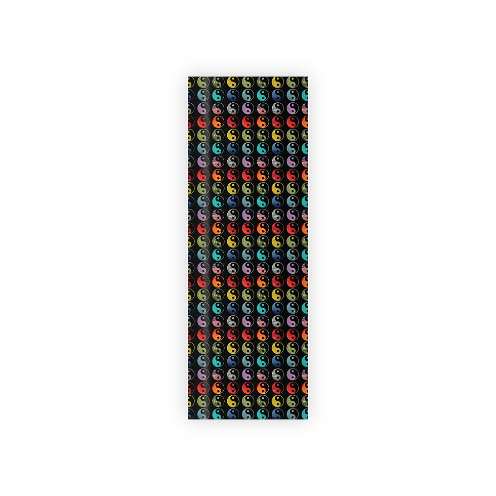Thumbnail: Sustainably sourced, 95gsm premium, satin finish gift wrap with Yin Yang design by Nat-Ts