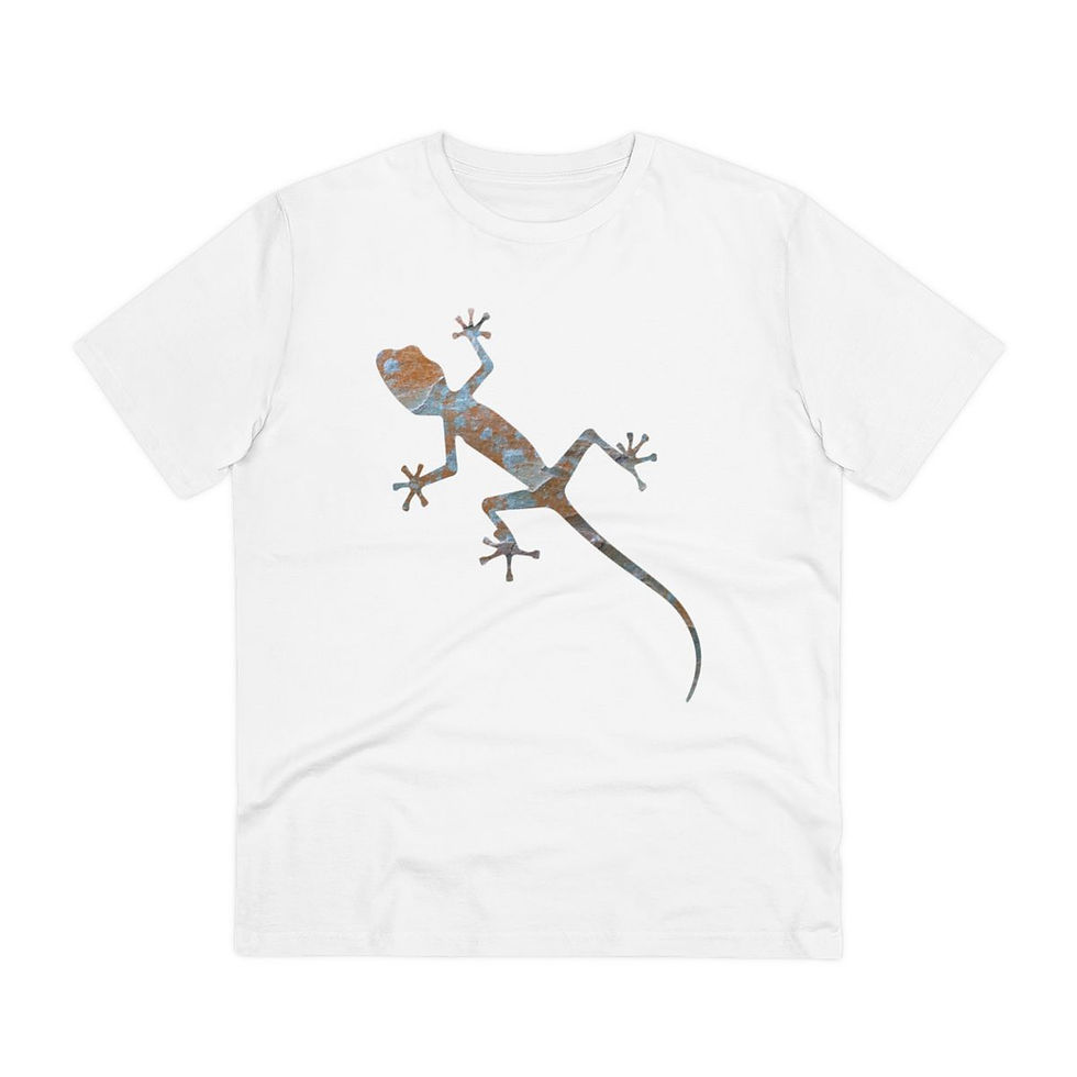 Thumbnail: organic adult unisex t shirt with gecko design by Nat-Ts