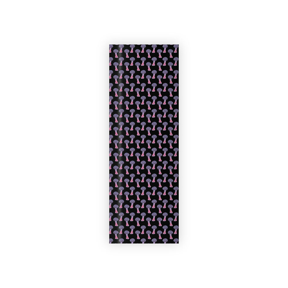 Thumbnail: sustainably-sourced premium gift wrapping paper with vibrant toadstool graphics coloured by photos of nature