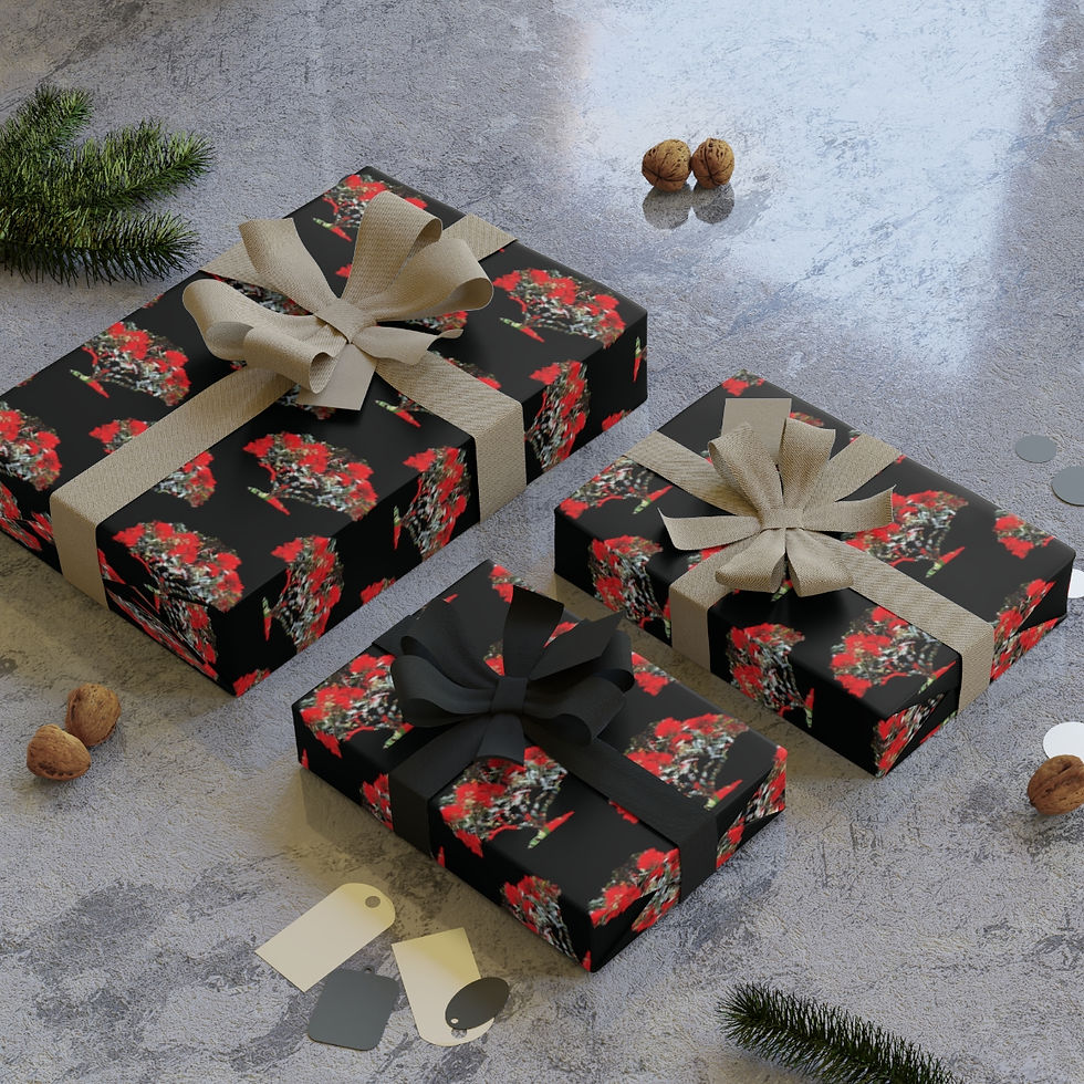Thumbnail: sustainably sourced premium gift wrap with tree design by Nat-Ts