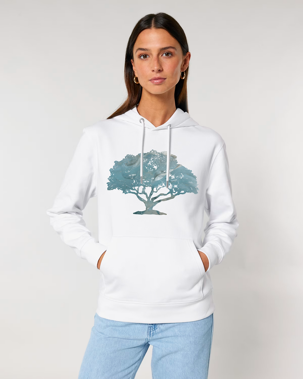 Thumbnail: premium quality organic cotton adult hoodie with tree graphic by Nat-Ts