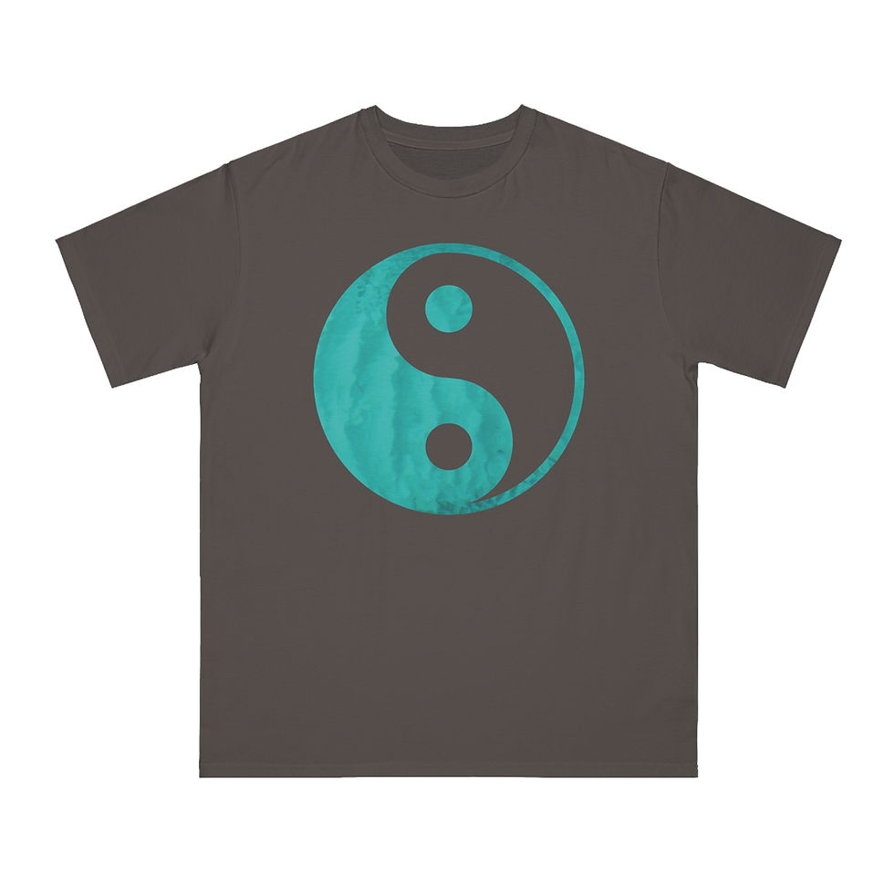 Thumbnail: organic cotton adult t-shirt with unique Yin Yang design by Nat-Ts