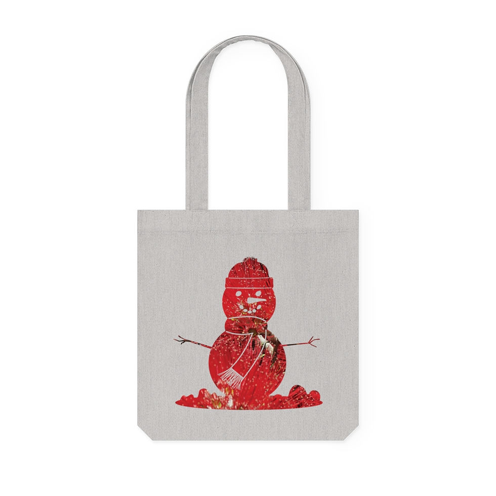 eco friendly tote bag with snowpal winter design by Nat-Ts