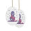 Thumbnail: eco-friendly ceramic hanging ornaments with a snowpal and snowflakes graphic by Nat-Ts