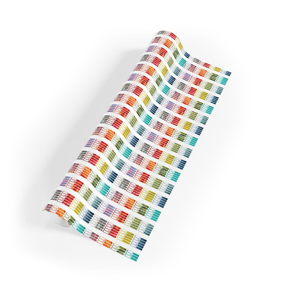 Thumbnail: sustainably sourced premium gift wrapping paper with vibrant test tubes science print coloured by photos of nature