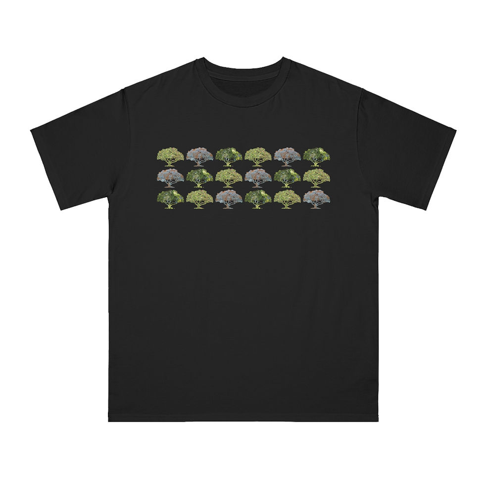 Thumbnail: organic cotton adult t-shirt with unique forest design by Nat-Ts