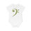 Thumbnail: super cute, organic cotton baby body suit with Bass Clef music graphic designed by Nat-Ts