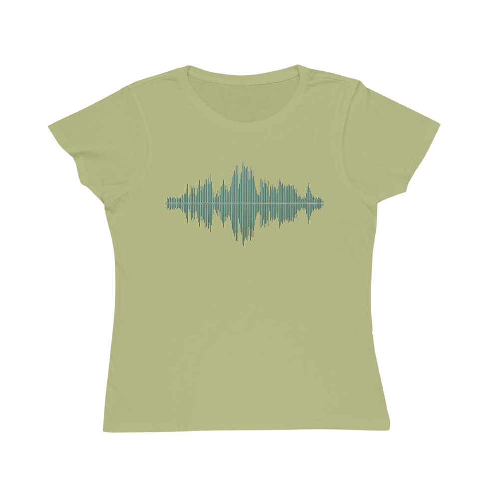 Thumbnail: organic cotton women's t-shirt with unique soundwave music graphic by Nat-Ts