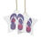 Thumbnail: eco-friendly ceramic hanging ornaments with a jandals kiwi summer graphic by Nat-Ts