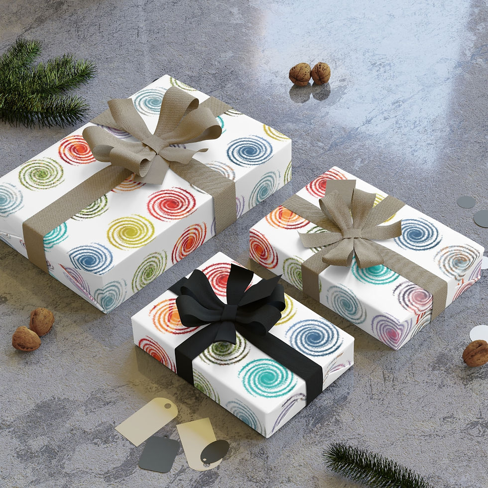 Thumbnail: sustainably sourced gift wrap with elegant galaxy graphic by Nat-Ts