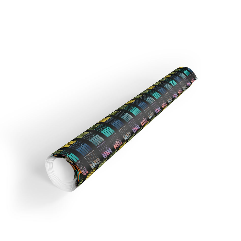 Thumbnail: sustainably sourced premium gift wrapping paper with vibrant test tubes science print coloured by photos of nature