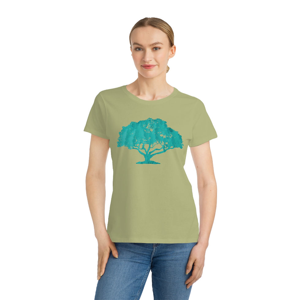 Thumbnail: organic cotton women's t shirt with unique tree graphic by Nat-Ts