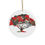 Thumbnail: eco-friendly ceramic hanging ornaments with a pohutukawa tree kiwi summer graphic by Nat-Ts