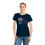 Thumbnail: organic cotton women's t-shirt with tropical summer surfboard graphic coloured by a photo of nature