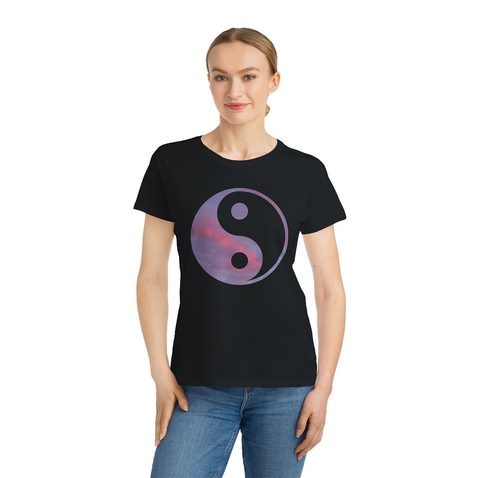 Thumbnail: organic cotton women's t-shirt with unique Yin Yang design by Nat-Ts