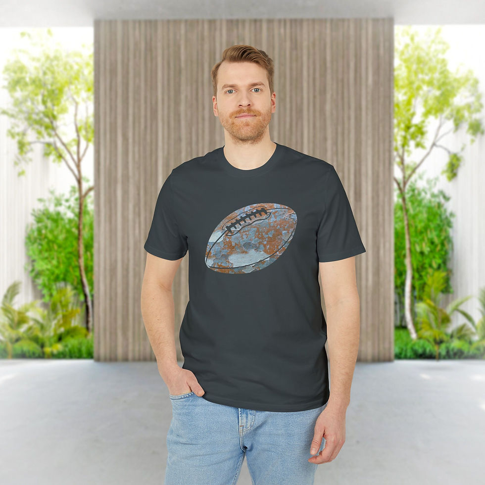 organic adult unisex t shirt with American football sport graphic by Nat-Ts