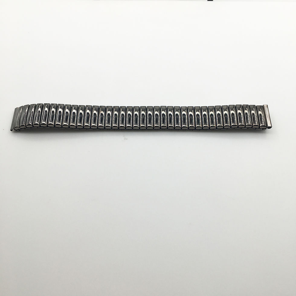 Thumbnail: 16mm Gun colour Stainless steel spring strap