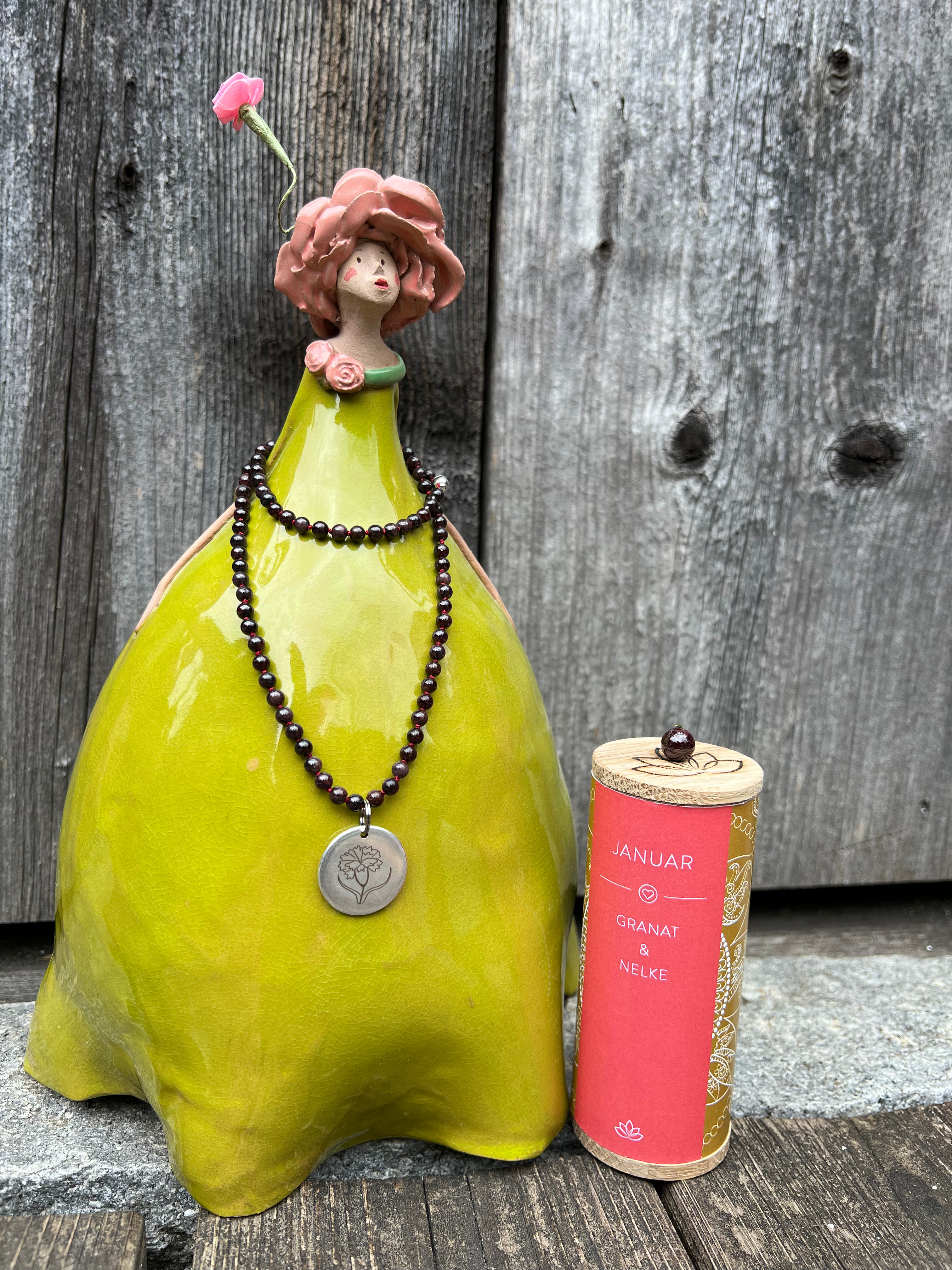 Geburtssteinkette Januar/ Granat