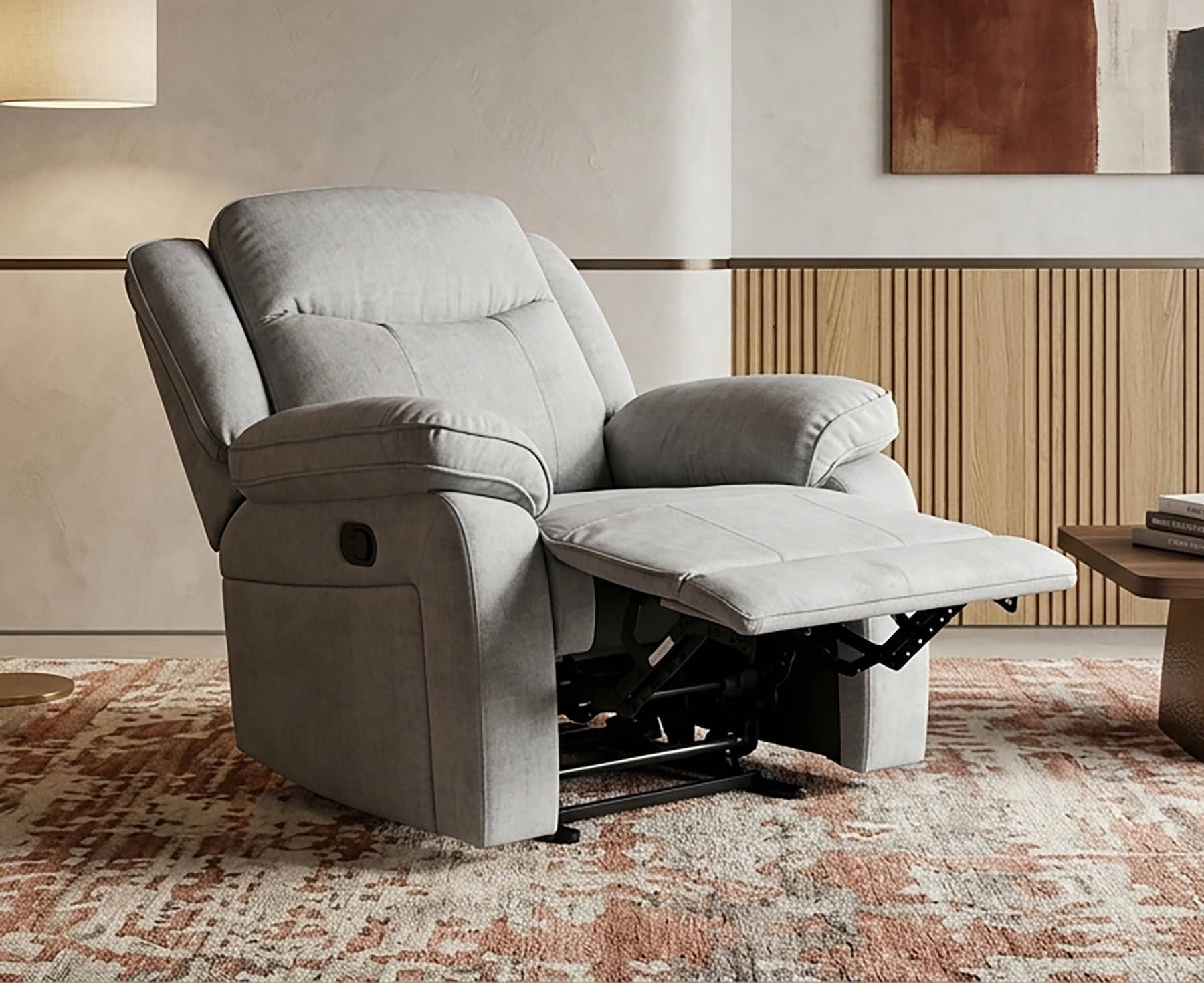 Dexter Reclining Armchair, Grey