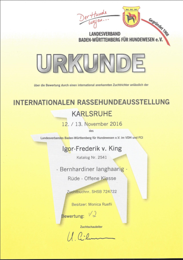 Urkunde Karlsruhe
