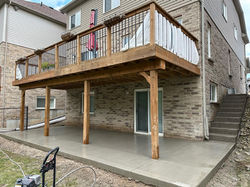 Backyard steps. backyard slab