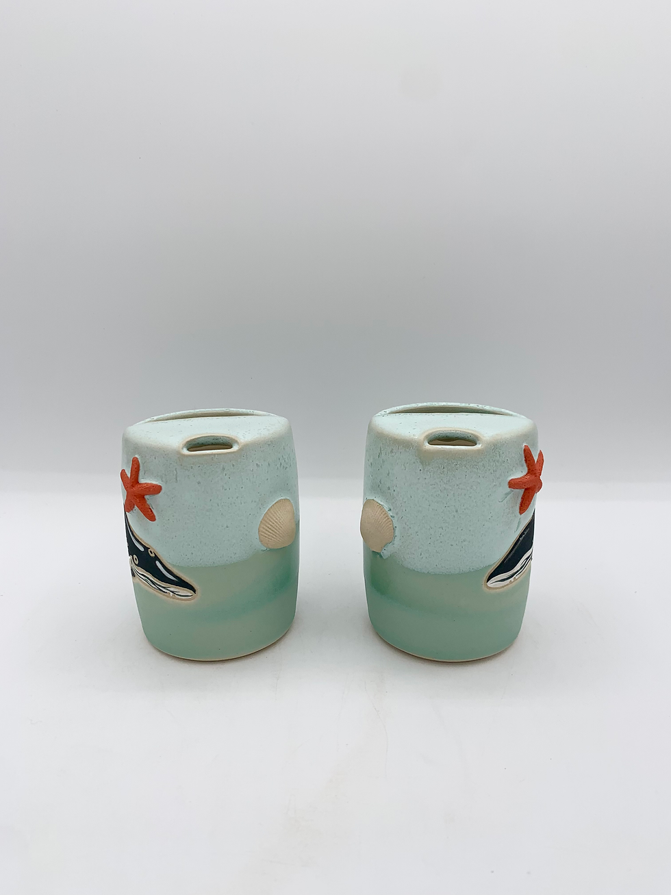 Thumbnail: 12oz  Teal Humpback Travel Cup - Starfish