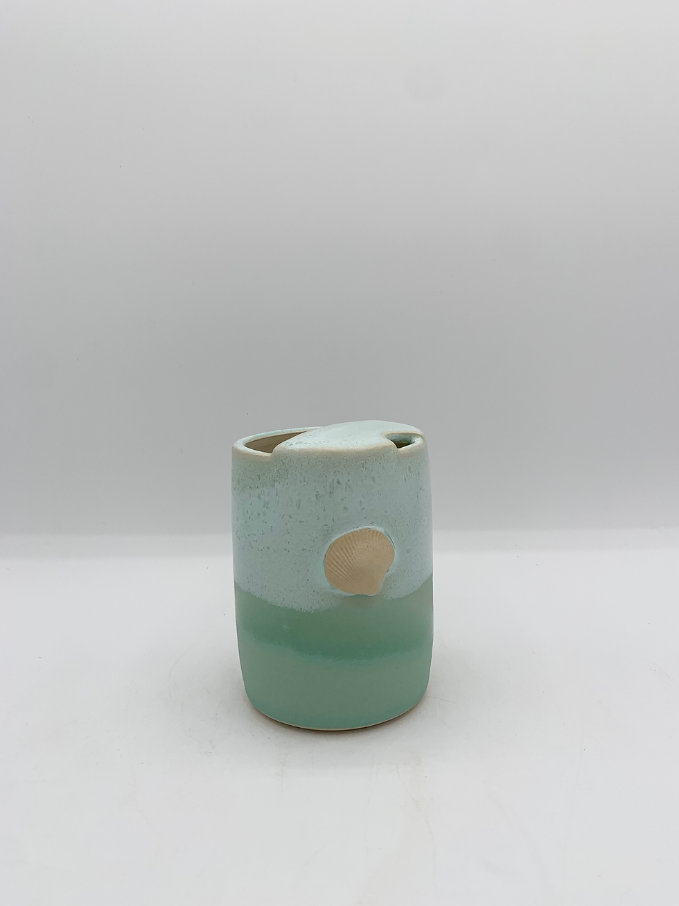 Thumbnail: 12oz  Teal Humpback Travel Cup - Sand Dollar