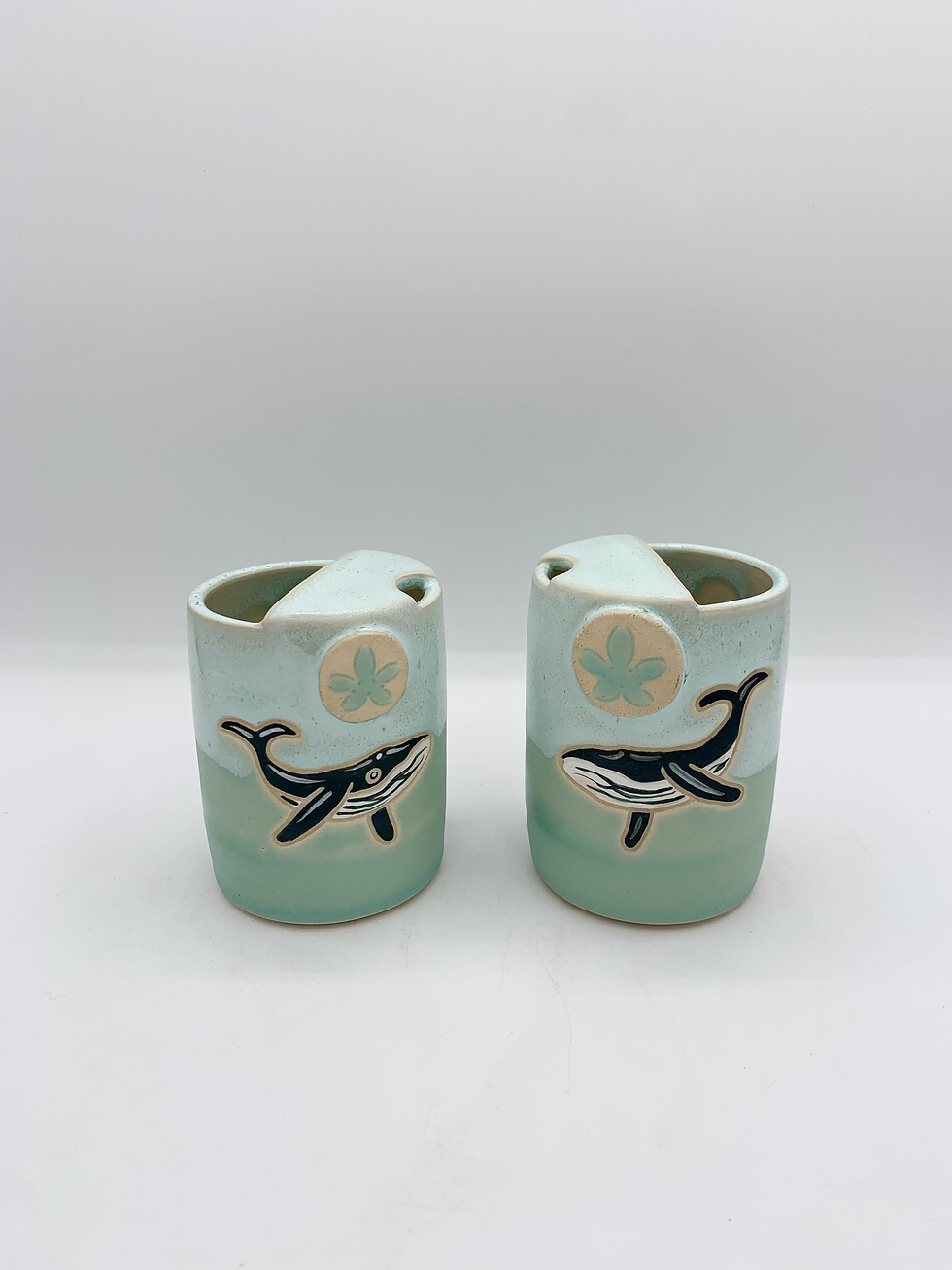 Thumbnail: 12oz  Teal Humpback Travel Cup - Sand Dollar