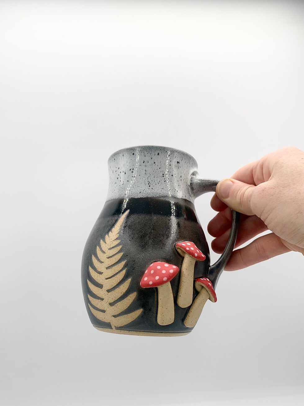 Thumbnail: Fern and Amanita Mug - Curvy