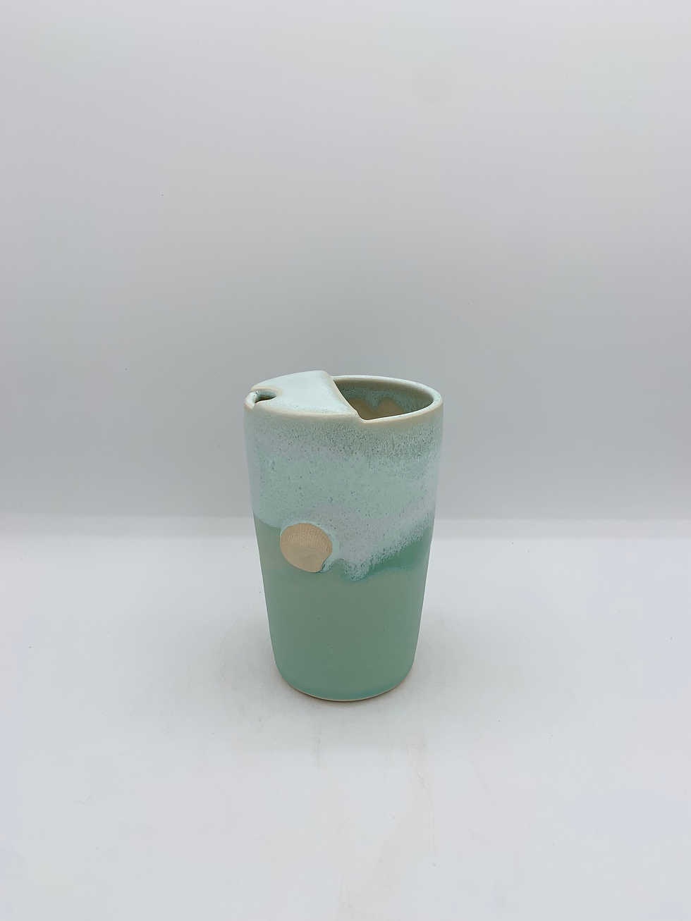 Thumbnail: 20oz  Teal Humpback Travel Cup - Sand Dollar
