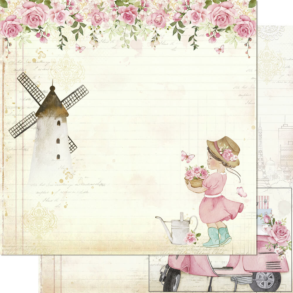 PAPEL PARA SCRAPBOOK DUPLA FACE - 30.5x30.5 cm