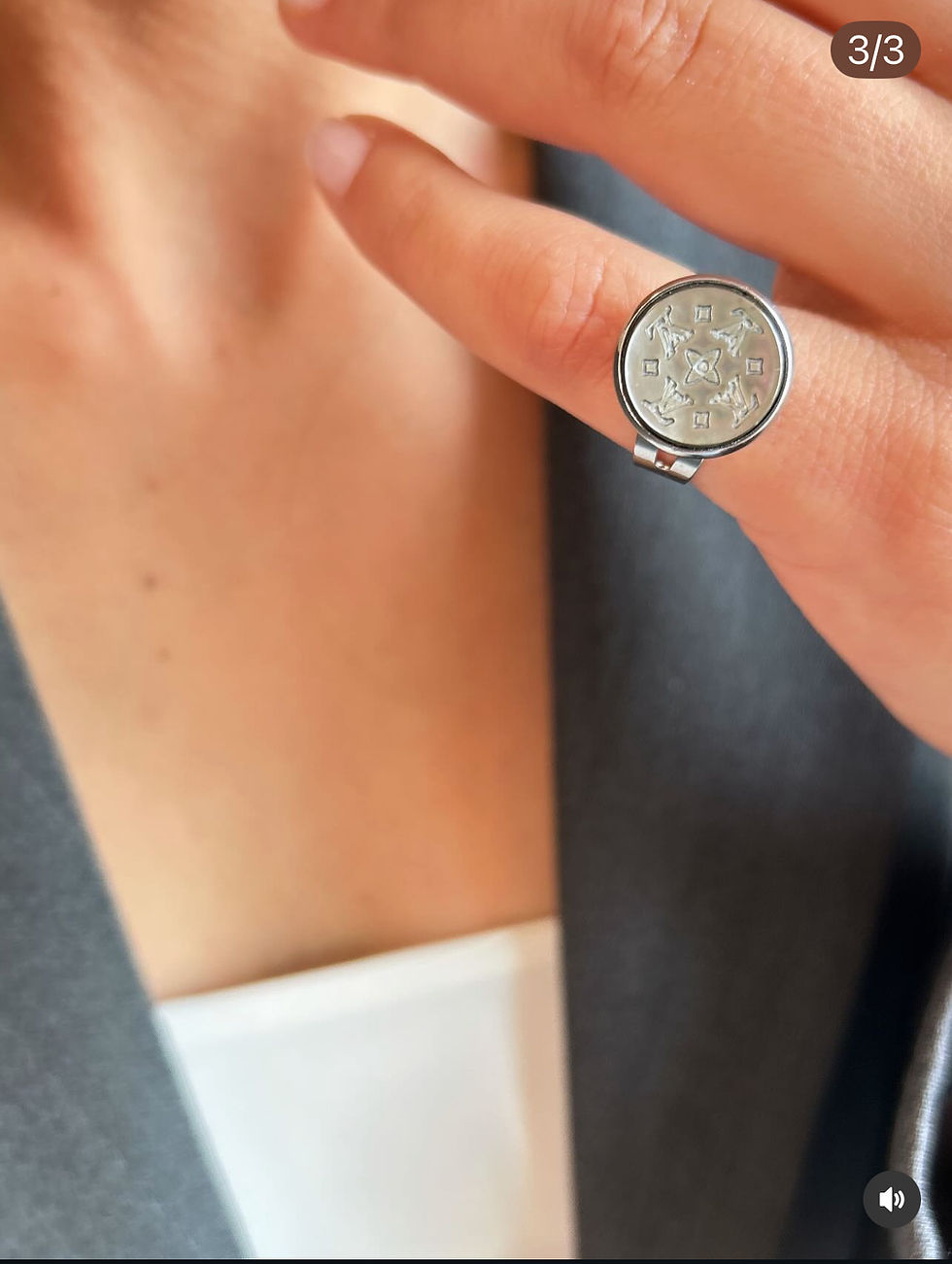 Miniature : Bague upcyclée Tour Eiffel 