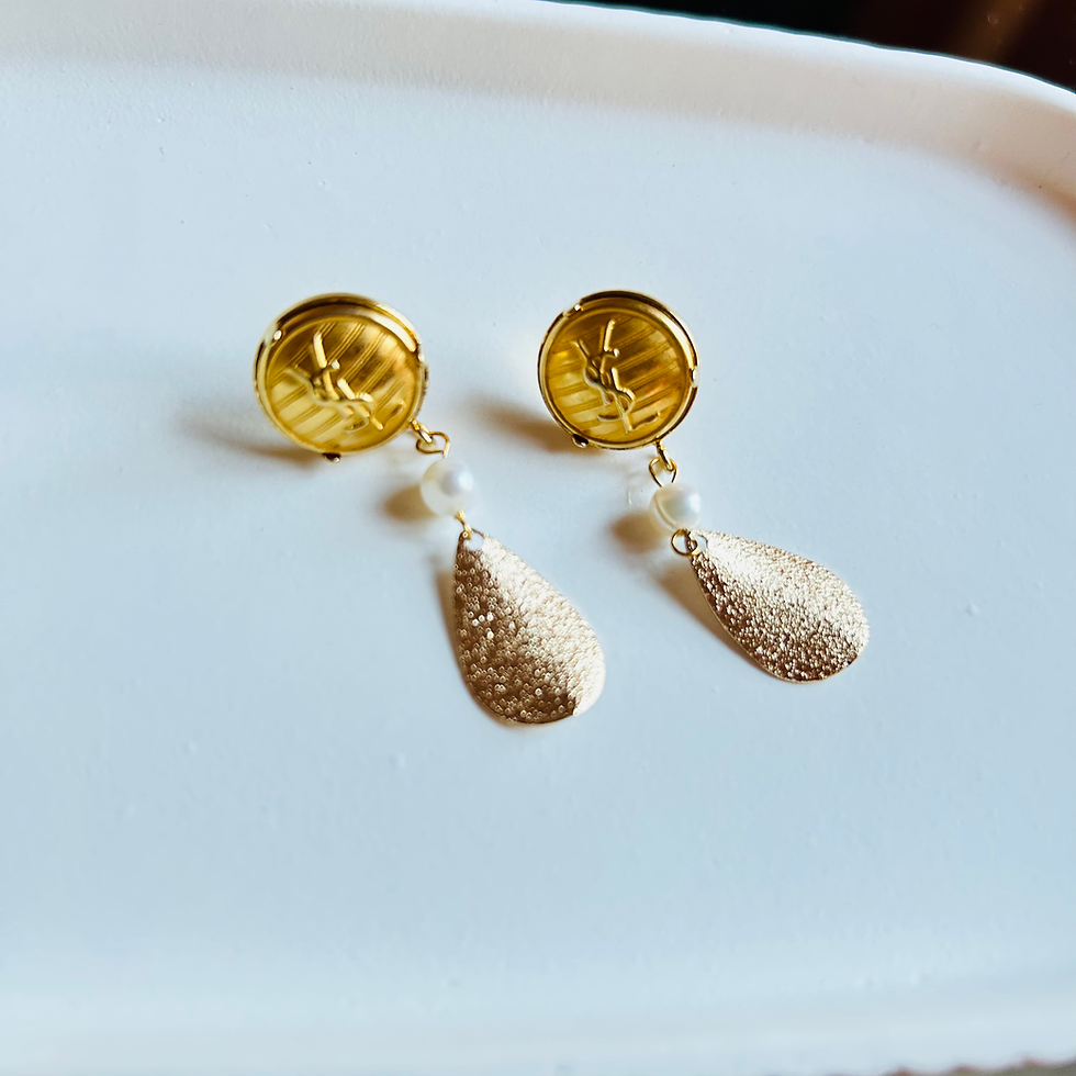 Boucles d'oreilles upcyclées Félicité