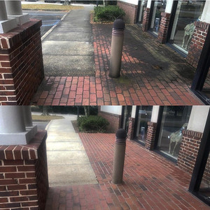 Commercial concrete and brick cleaning