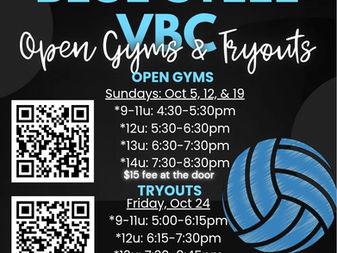 9u-14u Open Gym/Tryout Info