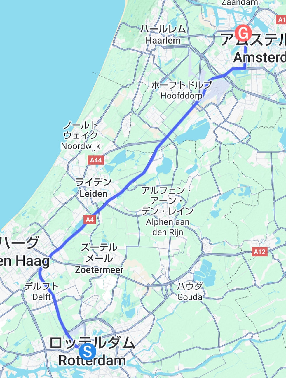 行きのバスルート