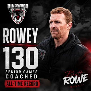 Brett Rowe to become Ringwood's longest serving senior coach