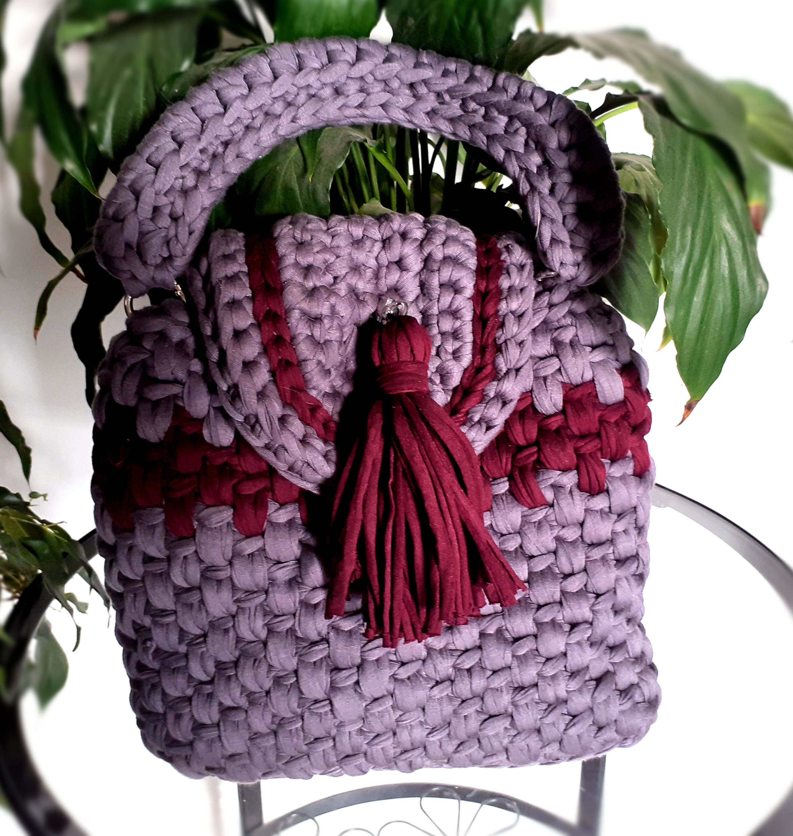 Borsetta a mano bicolore 