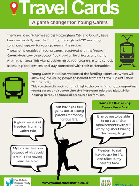 Travel Cards for Young Carers in Notts 