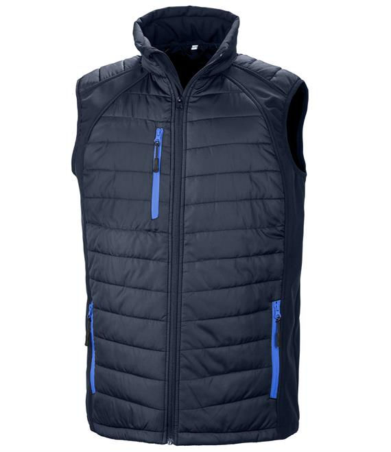 Thumbnail: RESULT BLACK/NAVY COMPASS PADDED GILET
