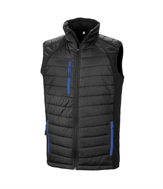 Thumbnail: RESULT BLACK/NAVY COMPASS PADDED GILET