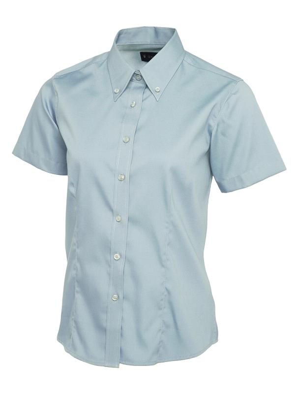 Thumbnail: UC704 Ladies Pinpoint Oxford Half Sleeve Shirt
