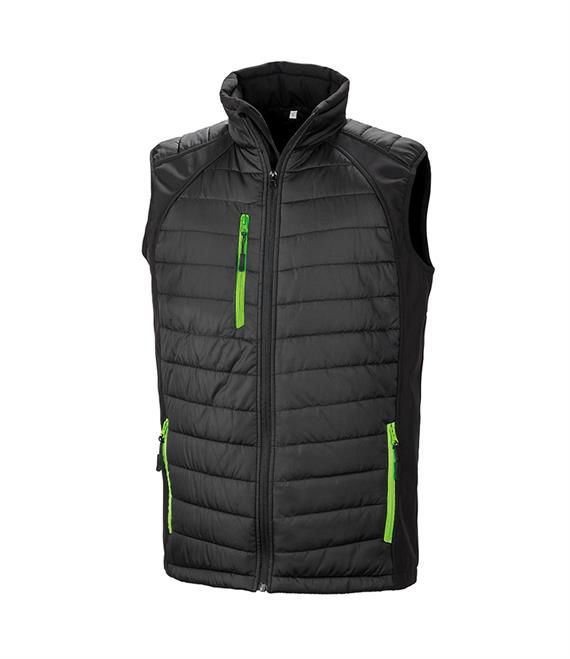 Thumbnail: RESULT BLACK/NAVY COMPASS PADDED GILET