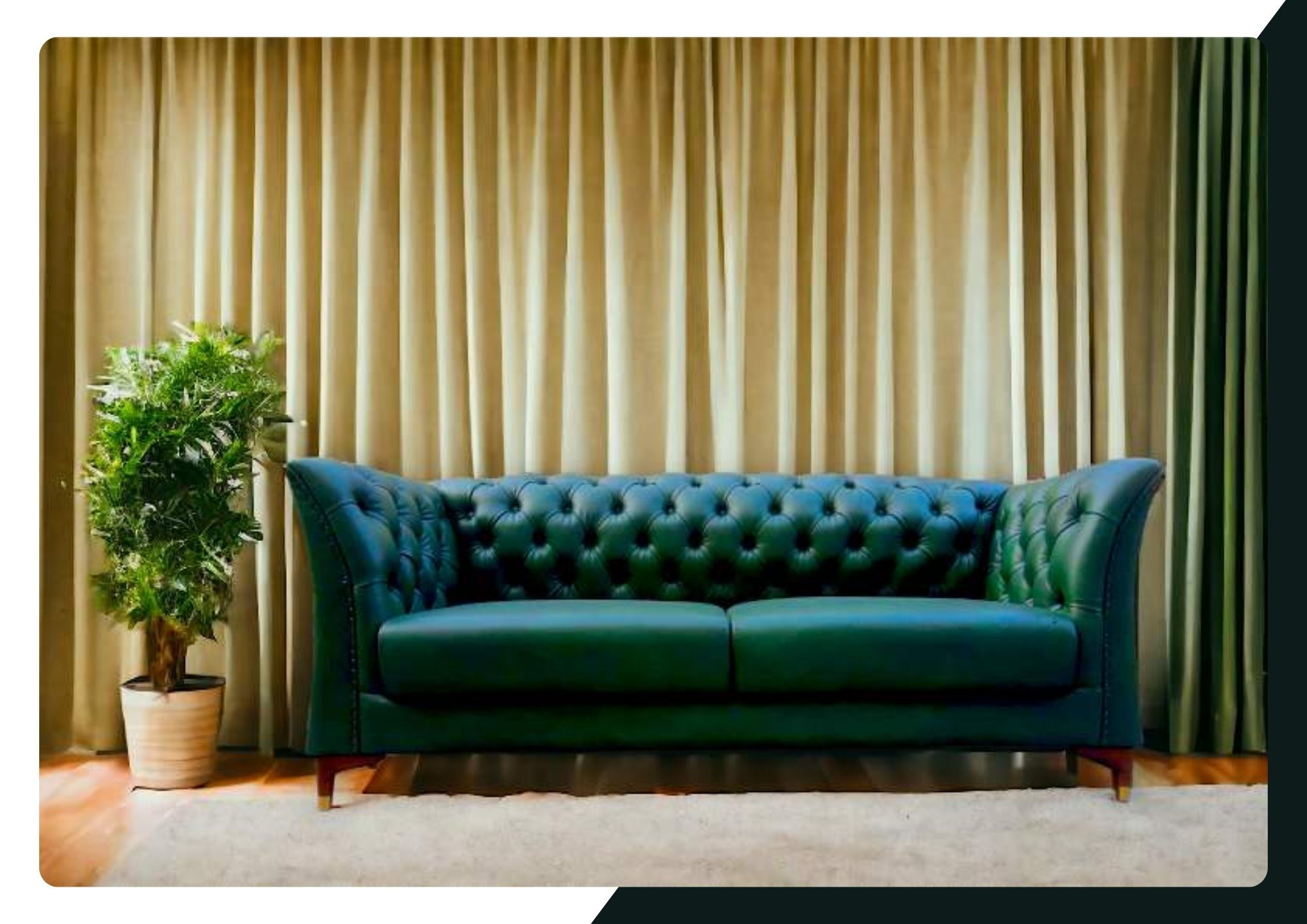 Emerald Green Chesterfield Sofa