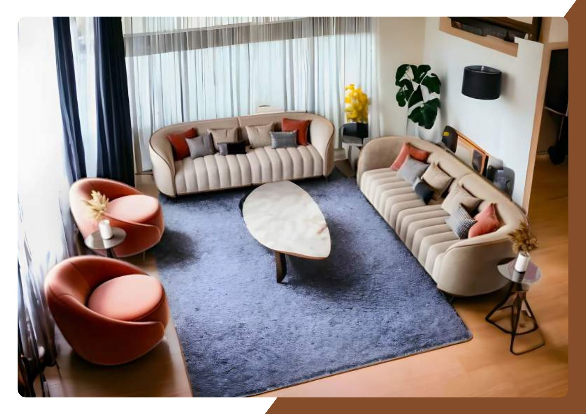 Modern Luxury Living Room Sofa Set