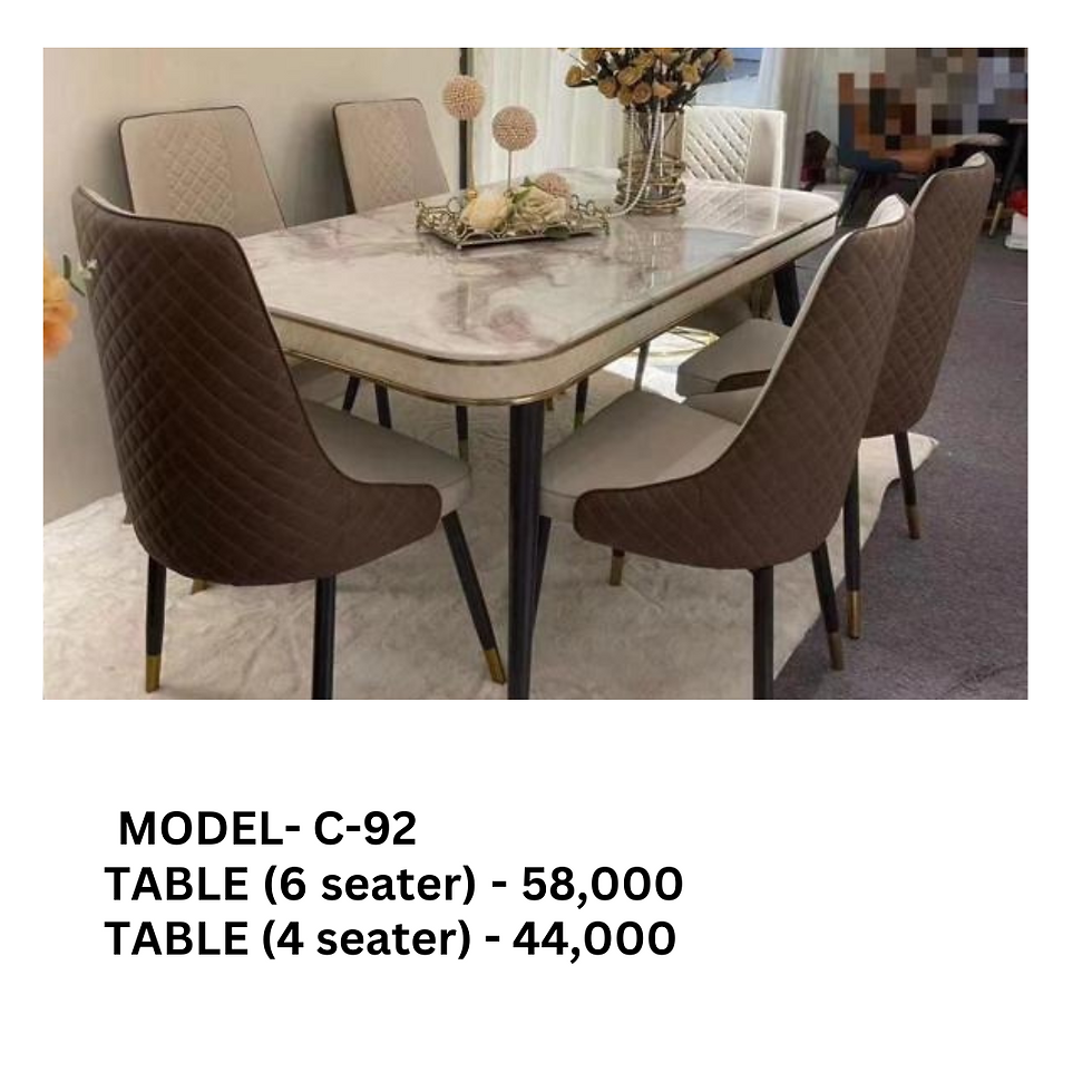 Elegant Marble Dining Table Set - Model C-92
