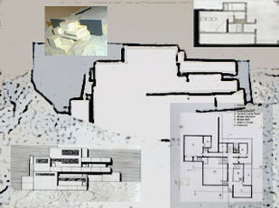 Star Axis Residence and Visitor’s Center.  This undergraduate studio project won the First Annual Korsonovich Award at the University of New Mexico.  The client was Charles Ross a painter, sculptor, film producer, mathematician (among many other titles).  The project was to design a residence and visitor’s center for one of his most notable works of Star Axis located in New Mexico.   Star Axis is an 11 stories high 1/10th of a mile across architectonic earth star sculpture and naked eye observatory.   The program of a residence, gallery of Mr. Ross’ prism work, theater, and visitor’s center and guest house was divided into 4 separate buildings that stretched across a Cliffside near Star Axis.  The buildings integrated into the earth taking notes from Star Axis penetration into the earth.  This allows for more building area with less of a visible landscape footprint.  The large masonry walls navigate the site’s visitor from building to building with the final destination being Star Axis.  Concrete cantilevered balconies connect the user to amazing panoramic views.   The design intent includes an inspiring setting for informing guests and visitors of Charles Ross’ work and ultimately preparing them for the unforgettable experience of his magnificent work of Star Axis.